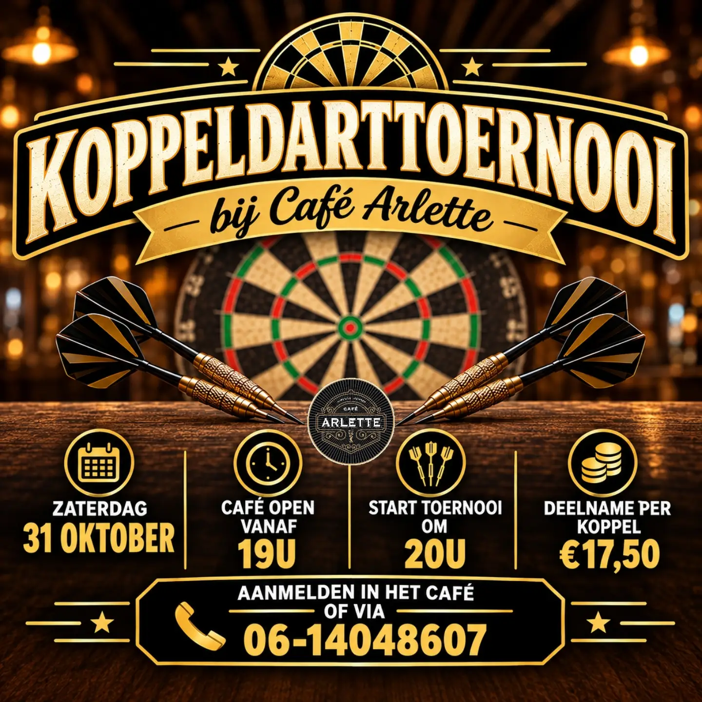 Koppeldarttoernooi Café Arlette