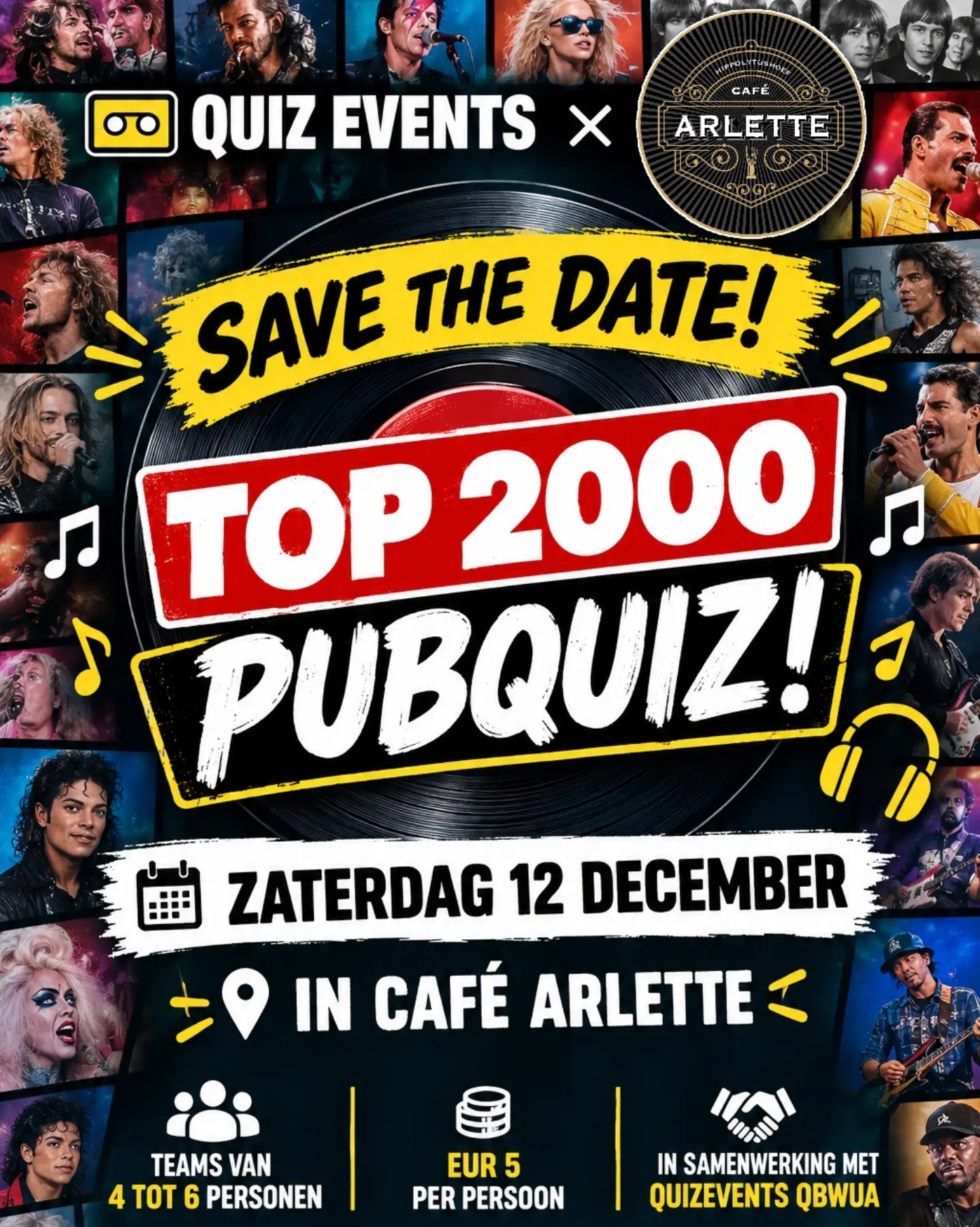 Top 2000 pubquiz Café Arlette